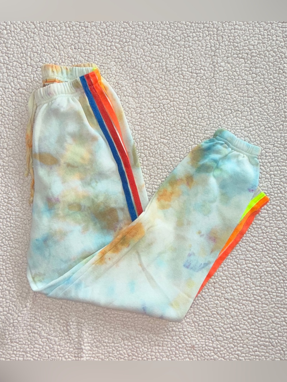 Aviator Nation  Neon 5 Stripe Sweatpants -  Tie-Dye - READ
